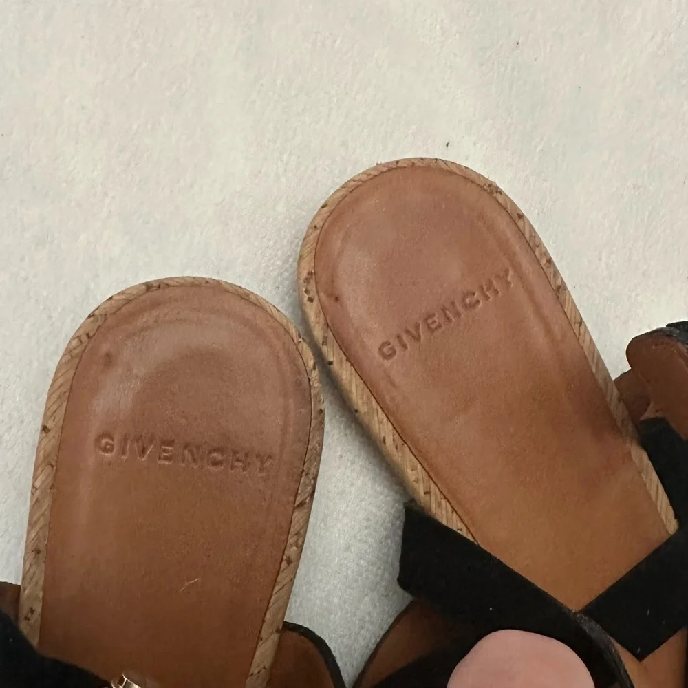 Givenchy Black Strappy Open Toe Sandals
